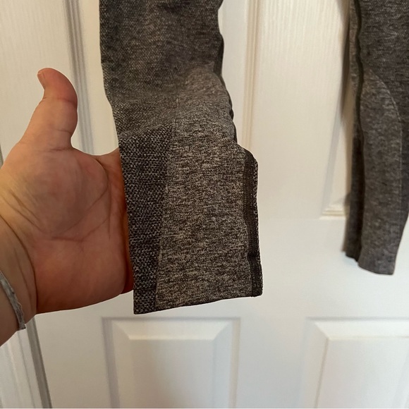 GYMSHARK FLEX - TIGHTS - WOMEN'S - CHARCOAL MARL/HYDRO TEAL/CHARCOAL size small - Picture 5 of 9